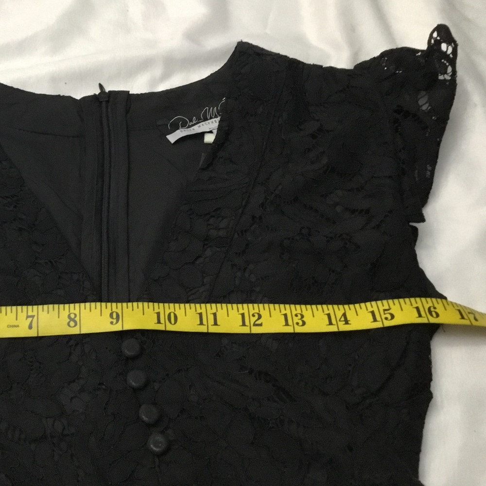 DALIA MACPHEE Black Sheath Maxi Dress with Flutter Cap Sleeves and Crew Neck - Picture 16 of 16